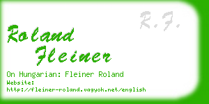 roland fleiner business card